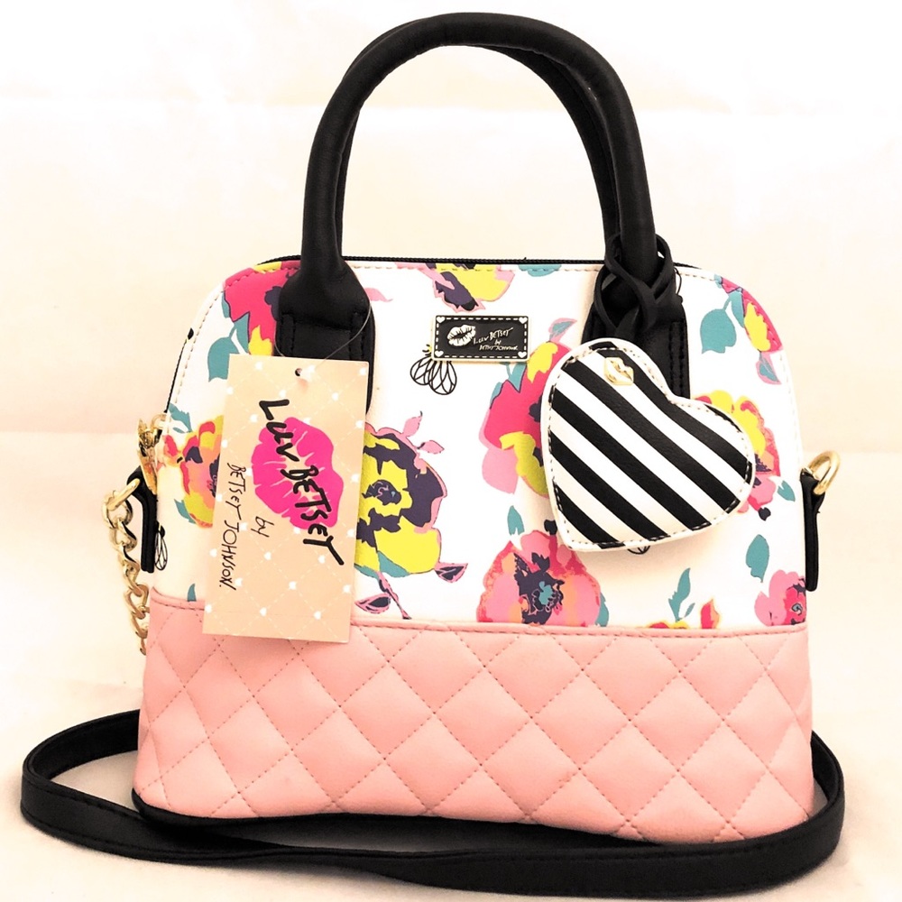 BETSEY JOHNSON LBDena Floral Satchel Crossbody